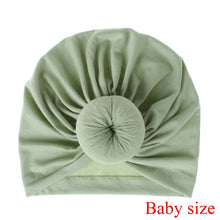 Load image into Gallery viewer, Fashion Mommy and Baby Cotton Round Ball Flower Hat Women Caps Girls Newborn Turban Knot Kids Adult Headwear Hair Accessories