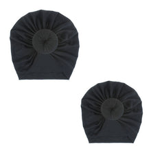 Load image into Gallery viewer, Fashion Mommy and Baby Cotton Round Ball Flower Hat Women Caps Girls Newborn Turban Knot Kids Adult Headwear Hair Accessories