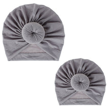 Load image into Gallery viewer, Fashion Mommy and Baby Cotton Round Ball Flower Hat Women Caps Girls Newborn Turban Knot Kids Adult Headwear Hair Accessories