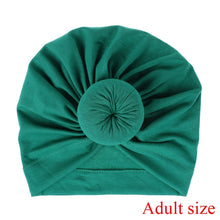 Load image into Gallery viewer, Fashion Mommy and Baby Cotton Round Ball Flower Hat Women Caps Girls Newborn Turban Knot Kids Adult Headwear Hair Accessories