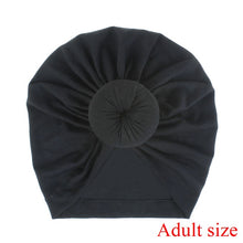 Load image into Gallery viewer, Fashion Mommy and Baby Cotton Round Ball Flower Hat Women Caps Girls Newborn Turban Knot Kids Adult Headwear Hair Accessories