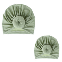 Load image into Gallery viewer, Fashion Mommy and Baby Cotton Round Ball Flower Hat Women Caps Girls Newborn Turban Knot Kids Adult Headwear Hair Accessories