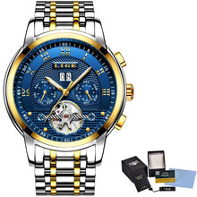 Load image into Gallery viewer, LIGE Mens Watches Fashion Top Brand Luxury Business Automatic Mechanical Watch Men Casual Waterproof Watch Relogio Masculino+Box