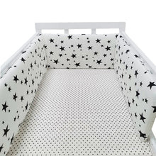Load image into Gallery viewer, baby nursery Nordic Stars Design Baby Bed Thicken Bumper One-piece Crib Around Cushion Cot Protector Pillows Newborns Room Decor