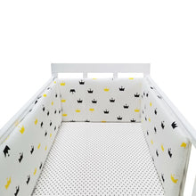 Load image into Gallery viewer, baby nursery Nordic Stars Design Baby Bed Thicken Bumper One-piece Crib Around Cushion Cot Protector Pillows Newborns Room Decor