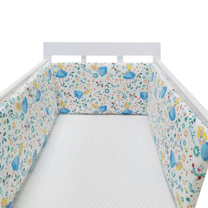 baby nursery Nordic Stars Design Baby Bed Thicken Bumper One-piece Crib Around Cushion Cot Protector Pillows Newborns Room Decor