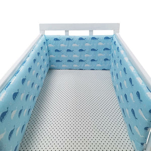baby nursery Nordic Stars Design Baby Bed Thicken Bumper One-piece Crib Around Cushion Cot Protector Pillows Newborns Room Decor
