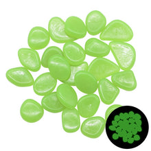 Load image into Gallery viewer, 25/50pcs Glow in the Dark Garden Pebbles Glow Stones Rocks for Walkways Garden Path Patio Lawn Garden Yard Decor Luminous Stones