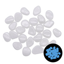Load image into Gallery viewer, 25/50pcs Glow in the Dark Garden Pebbles Glow Stones Rocks for Walkways Garden Path Patio Lawn Garden Yard Decor Luminous Stones