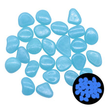 Load image into Gallery viewer, 25/50pcs Glow in the Dark Garden Pebbles Glow Stones Rocks for Walkways Garden Path Patio Lawn Garden Yard Decor Luminous Stones