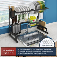 Load image into Gallery viewer, Kitchen Shelf Organizer Dish Drying Rack Over Sink Utensils Holder Bowl Dish Draining Shelf Kitchen Storage Countertop Organizer