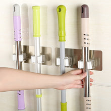 Load image into Gallery viewer, Wall Mop Holder Hook Bathroom Kitchen  Organizer Broom Hanger Storage Rack Mounted Accessory Hanging Rails Cleaning Tools Supply