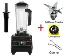 Load image into Gallery viewer, BPA Free 2L Jar 2200W Professional Smart Timer Pre-programed Blender Mixer Juicer Food Processor Ice Smoothies Crusher