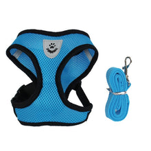 Load image into Gallery viewer, Cat Dog Adjustable Harness Vest Walking Lead Leash For Puppy Dogs Collar Polyester Mesh Harness For Small Medium Dog Cat Pet