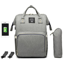 Load image into Gallery viewer, Large Capacity Diaper Bag Backpack Waterproof Maternity Bag Baby Diaper Bags With USB Interface Mummy Travel Bag For Stroller