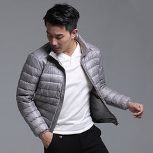 Load image into Gallery viewer, Men&#39;s All-Season Ultra Lightweight Packable Down Jacket Water and Wind-Resistant Breathable Coat Big Size Men Hoodies Jackets