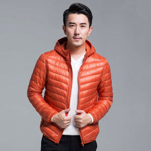 Load image into Gallery viewer, Men&#39;s All-Season Ultra Lightweight Packable Down Jacket Water and Wind-Resistant Breathable Coat Big Size Men Hoodies Jackets