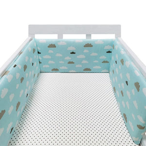 baby nursery Nordic Stars Design Baby Bed Thicken Bumper One-piece Crib Around Cushion Cot Protector Pillows Newborns Room Decor