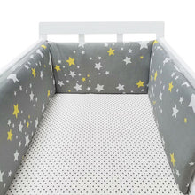 Load image into Gallery viewer, baby nursery Nordic Stars Design Baby Bed Thicken Bumper One-piece Crib Around Cushion Cot Protector Pillows Newborns Room Decor