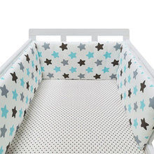 Load image into Gallery viewer, baby nursery Nordic Stars Design Baby Bed Thicken Bumper One-piece Crib Around Cushion Cot Protector Pillows Newborns Room Decor
