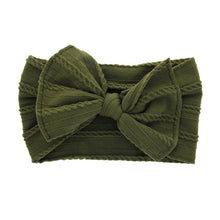 Load image into Gallery viewer, Baby Big Bow Soft Nylon Headbands Flower Print Nylon Turban Hairband Oversize Bunny Bow Headwrap Baby Girl Head Wrap Accessories