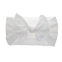 Load image into Gallery viewer, Baby Big Bow Soft Nylon Headbands Flower Print Nylon Turban Hairband Oversize Bunny Bow Headwrap Baby Girl Head Wrap Accessories