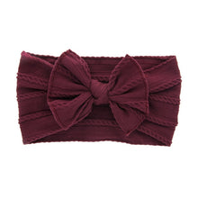 Load image into Gallery viewer, Baby Big Bow Soft Nylon Headbands Flower Print Nylon Turban Hairband Oversize Bunny Bow Headwrap Baby Girl Head Wrap Accessories