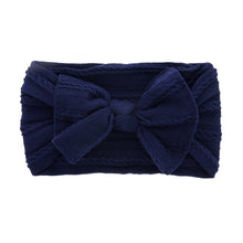 Load image into Gallery viewer, Baby Big Bow Soft Nylon Headbands Flower Print Nylon Turban Hairband Oversize Bunny Bow Headwrap Baby Girl Head Wrap Accessories