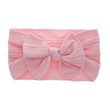 Load image into Gallery viewer, Baby Big Bow Soft Nylon Headbands Flower Print Nylon Turban Hairband Oversize Bunny Bow Headwrap Baby Girl Head Wrap Accessories