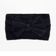 Load image into Gallery viewer, Baby Big Bow Soft Nylon Headbands Flower Print Nylon Turban Hairband Oversize Bunny Bow Headwrap Baby Girl Head Wrap Accessories