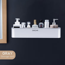 Load image into Gallery viewer, Bathroom Shelf Shower Caddy Organizer Wall Mount Shampoo Rack With Towel Bar No Drilling Kitchen Storage Bathroom Accessories