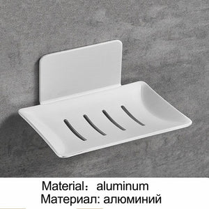 No drilling soap dish holder  wall mounted  soap sponge holder for kitchen soap holder bathroom  organizer metal  soap holder