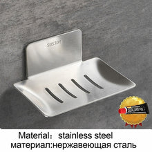 Load image into Gallery viewer, No drilling soap dish holder  wall mounted  soap sponge holder for kitchen soap holder bathroom  organizer metal  soap holder