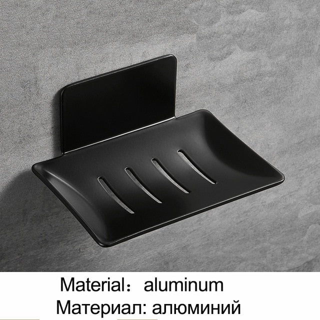 No drilling soap dish holder  wall mounted  soap sponge holder for kitchen soap holder bathroom  organizer metal  soap holder