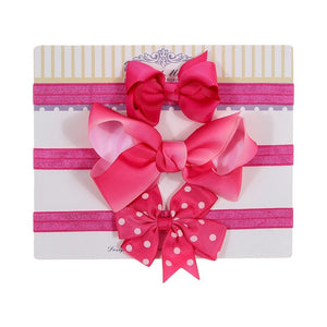 New 3pcs/lot Sequin Felt Bow Lotus Flower Elastic Headbands Kids Photography Props Baby Girls Cute Headwear Christmas Gift Sets