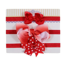 Load image into Gallery viewer, New 3pcs/lot Sequin Felt Bow Lotus Flower Elastic Headbands Kids Photography Props Baby Girls Cute Headwear Christmas Gift Sets
