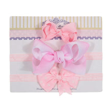 Load image into Gallery viewer, New 3pcs/lot Sequin Felt Bow Lotus Flower Elastic Headbands Kids Photography Props Baby Girls Cute Headwear Christmas Gift Sets