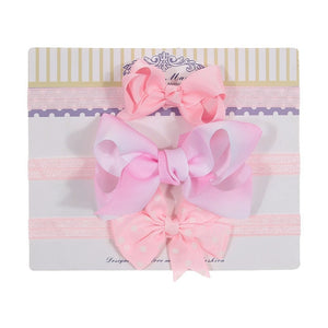 New 3pcs/lot Sequin Felt Bow Lotus Flower Elastic Headbands Kids Photography Props Baby Girls Cute Headwear Christmas Gift Sets