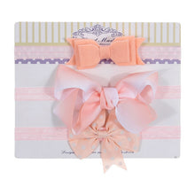 Load image into Gallery viewer, New 3pcs/lot Sequin Felt Bow Lotus Flower Elastic Headbands Kids Photography Props Baby Girls Cute Headwear Christmas Gift Sets