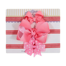 Load image into Gallery viewer, New 3pcs/lot Sequin Felt Bow Lotus Flower Elastic Headbands Kids Photography Props Baby Girls Cute Headwear Christmas Gift Sets
