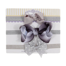 Load image into Gallery viewer, New 3pcs/lot Sequin Felt Bow Lotus Flower Elastic Headbands Kids Photography Props Baby Girls Cute Headwear Christmas Gift Sets