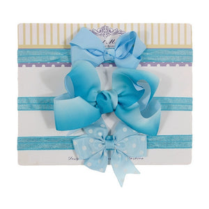 New 3pcs/lot Sequin Felt Bow Lotus Flower Elastic Headbands Kids Photography Props Baby Girls Cute Headwear Christmas Gift Sets