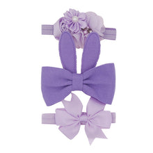 Load image into Gallery viewer, New 3pcs/lot Sequin Felt Bow Lotus Flower Elastic Headbands Kids Photography Props Baby Girls Cute Headwear Christmas Gift Sets