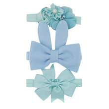 Load image into Gallery viewer, New 3pcs/lot Sequin Felt Bow Lotus Flower Elastic Headbands Kids Photography Props Baby Girls Cute Headwear Christmas Gift Sets