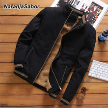 Load image into Gallery viewer, NaranjaSabor Jackets Men&#39;s Casual Cool Jacket Male Fashion Baseball Hip Hop Streetwear Coats Slim Fit Coat Brand Clothing N553