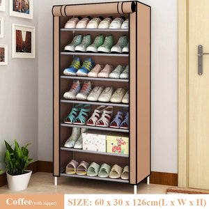 Multilayer Shoe Rack Detachable Dustproof Nonwoven Fabric Shoe Cabinet Home Standing Space-saving Stand Holder Shoes Organizer
