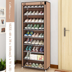 Multilayer Shoe Rack Detachable Dustproof Nonwoven Fabric Shoe Cabinet Home Standing Space-saving Stand Holder Shoes Organizer