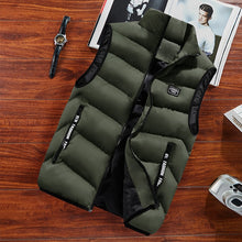 Load image into Gallery viewer, Fashion Mens Jacket Sleeveless Vest Spring Thermal Soft Vests Casual Coats Male Cotton Men&#39;s Vest Men Thicken Waistcoat 8XL