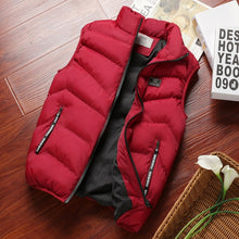 Load image into Gallery viewer, Fashion Mens Jacket Sleeveless Vest Spring Thermal Soft Vests Casual Coats Male Cotton Men&#39;s Vest Men Thicken Waistcoat 8XL