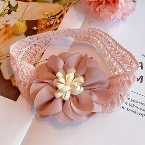 Balleenshiny Infant Child Hair Band Three-dimensional Alloy Rhinestone Crown Headdress Baby Girl Mesh Elastic Headband Turban